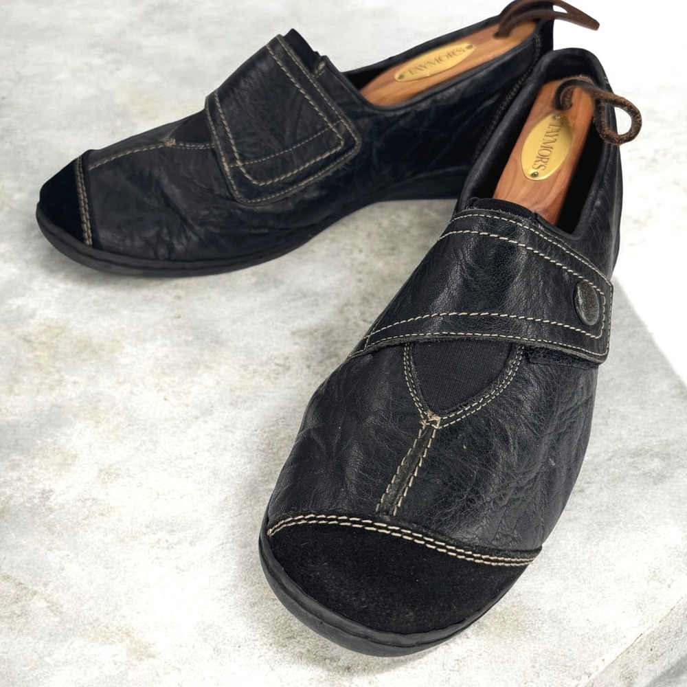 Rieker Antistress Shoes Women 40 (9.5) Leather Suede Trim Mary Jane Slip On